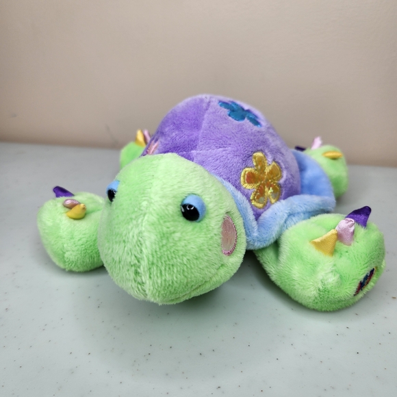 Webkinz Daisy Tortoise Plush Turtle Toy - Green and Purple Ganz - Picture 1 of 3